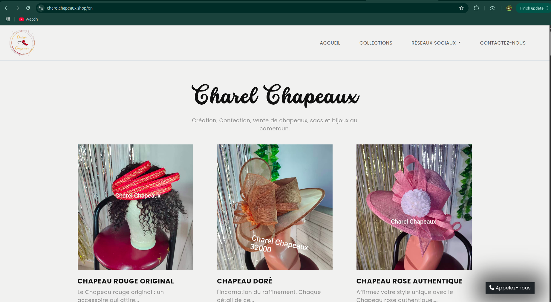 Charel Chapeaux Cameroun